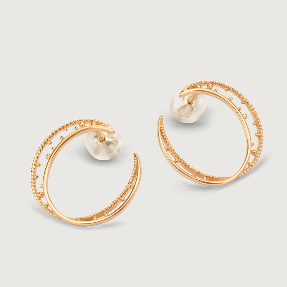 Universe Swirls 14Kt Hoop Earring,,hi-res thumbnail 3