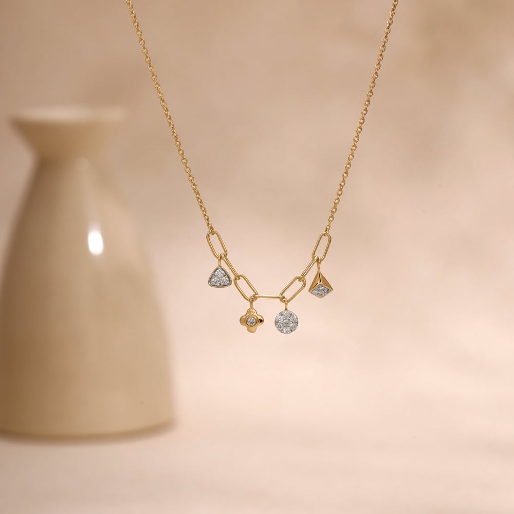 Playful Balance Diamond Necklace