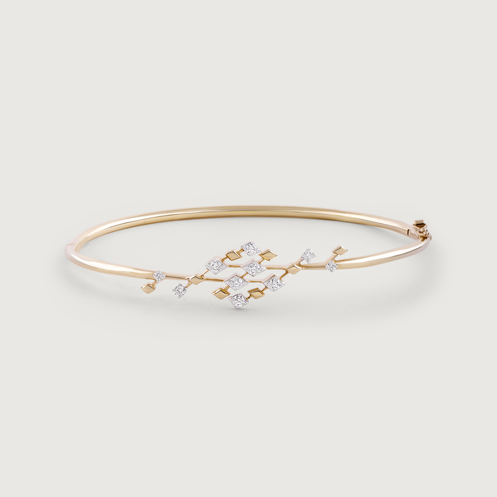 Electric Dance Gold & Diamond Bangle,,hi-res thumbnail 3