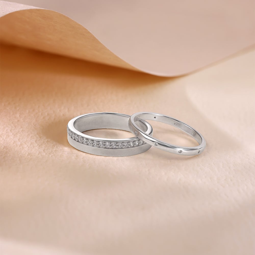 Subtle Chic Silver Ring Set