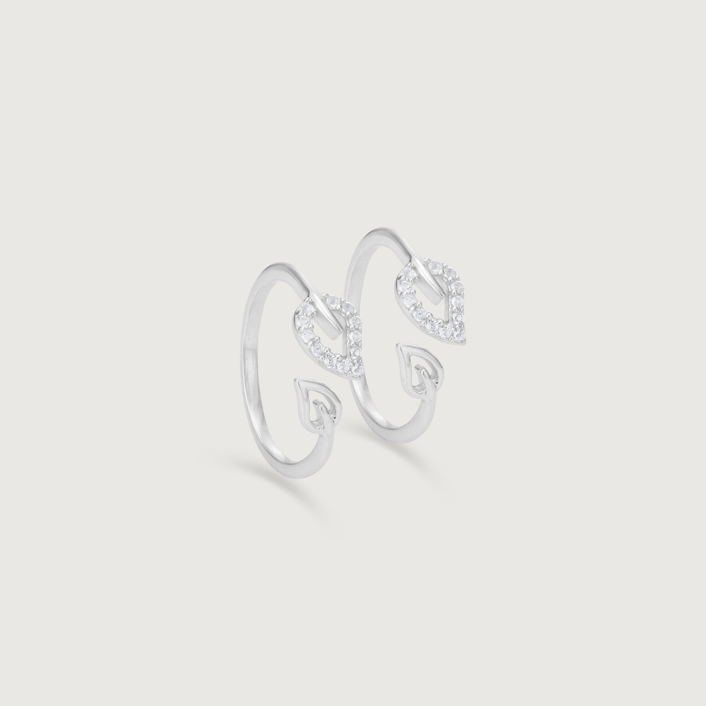 Dainty Heart Silver Toe Rings,,hi-res thumbnail 3