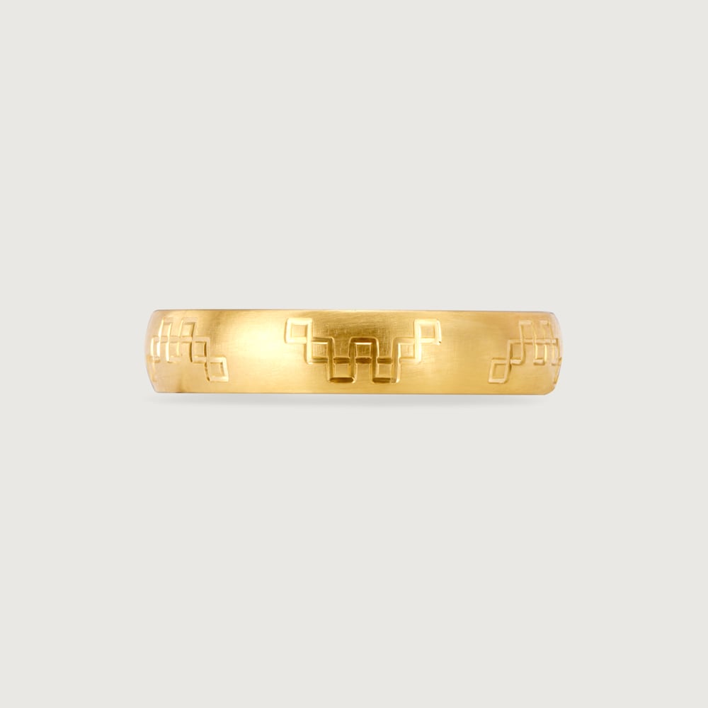 Forever Band 18KT Gold Couple Ring -Single Piece,,hi-res thumbnail 3