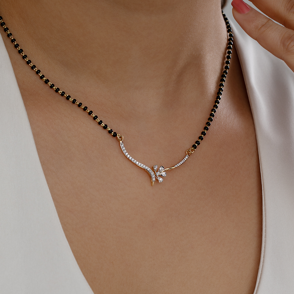Starry Embrace Gold and Diamond Mangalsutra,,hi-res thumbnail 2