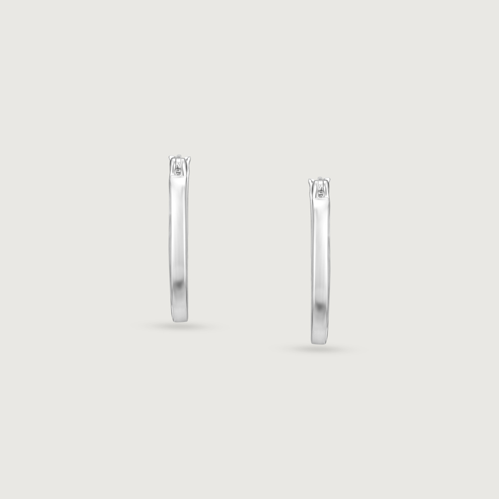 Soft Contemporary Mother of Pearl Silver Hoop Earrings,,hi-res thumbnail 5