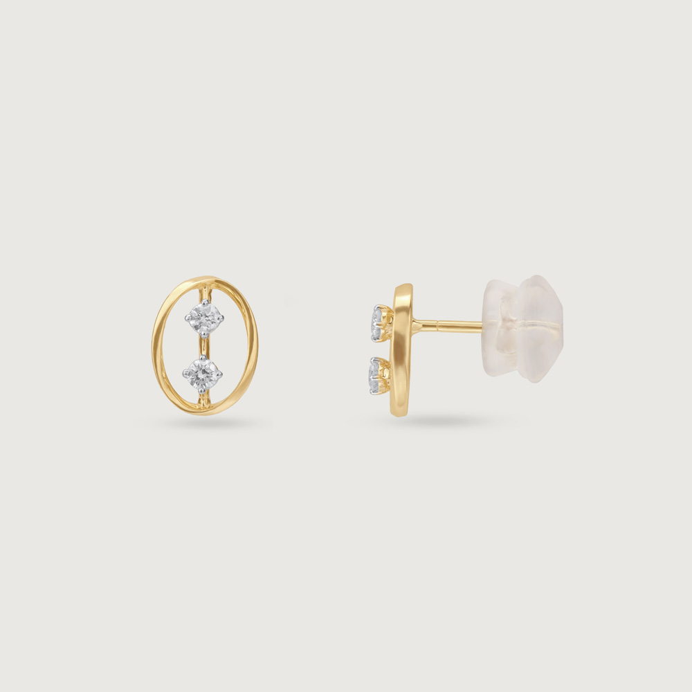 Oval Pop Diamond Earrings,,hi-res thumbnail 4