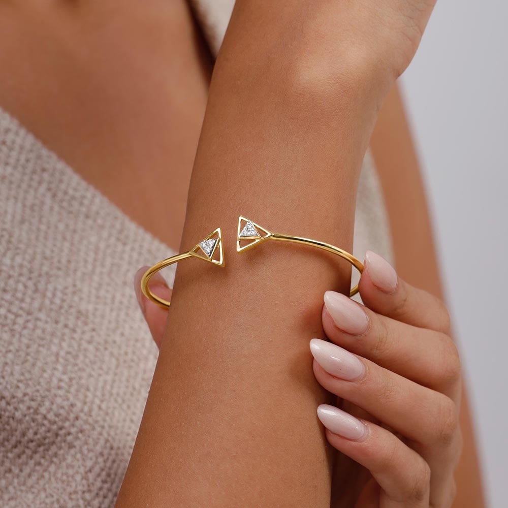 Edgy Glow Diamond Bangle,,hi-res thumbnail 2