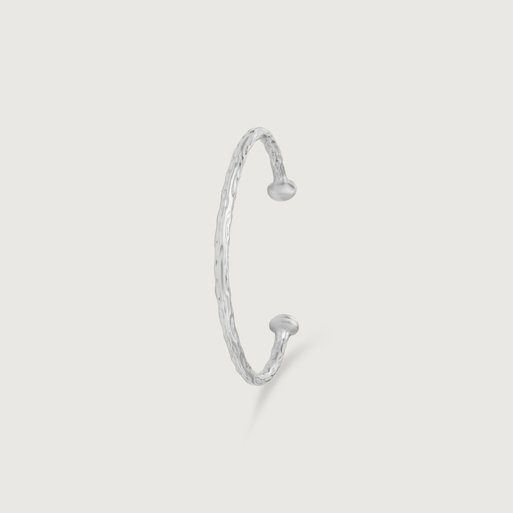 Grit Glazed Silver Bangle,,hi-res thumbnail 4