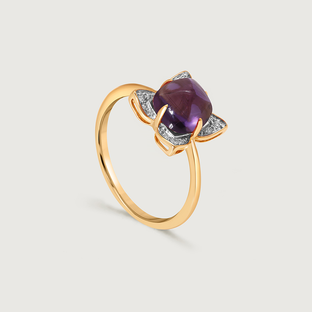 Aurora's Embrace 14KT Amethyst & Diamond Ring,,hi-res thumbnail 4