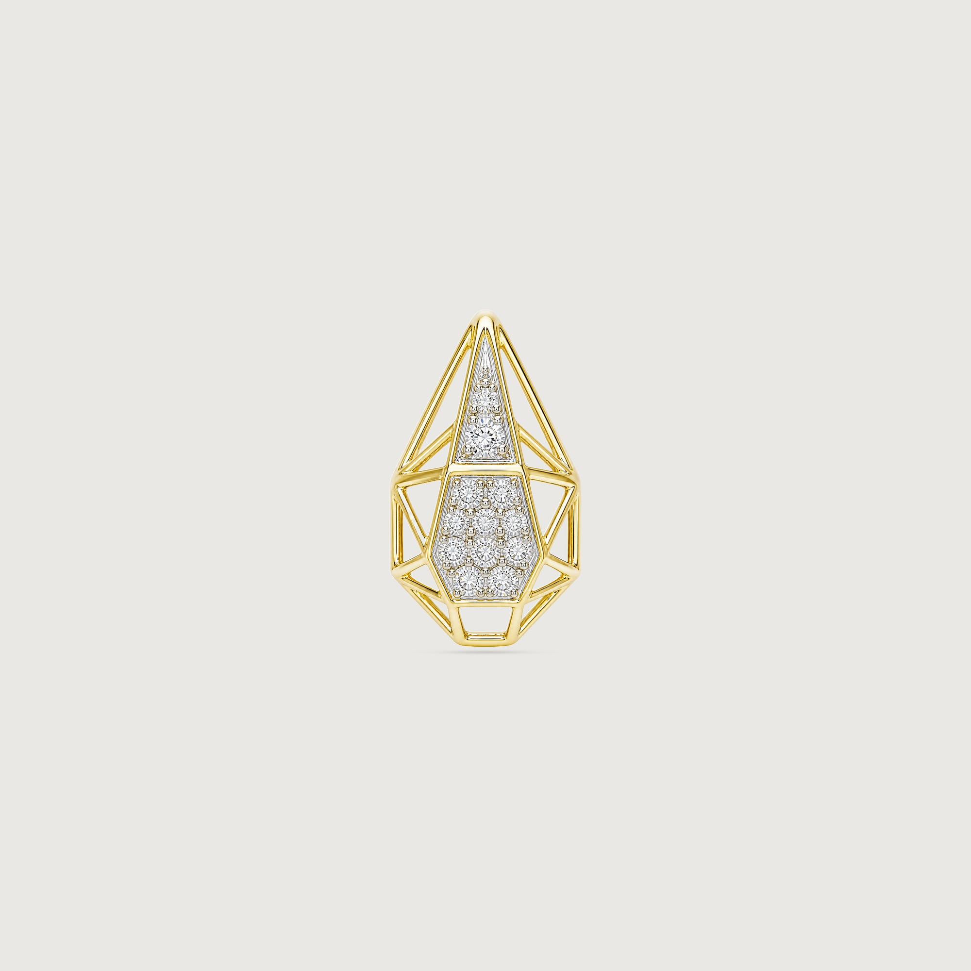 Faceted Poise Diamond Pendant