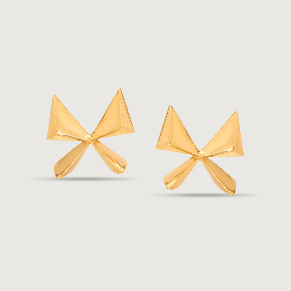 Mystic Butterfly 14KT Gold Stud Earring,,hi-res thumbnail 3