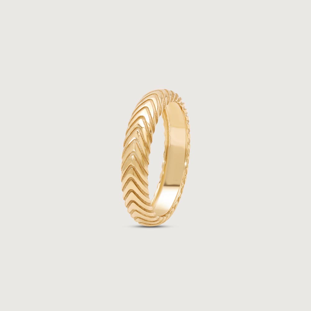 Striking Groove Gold Ring,,hi-res thumbnail 4