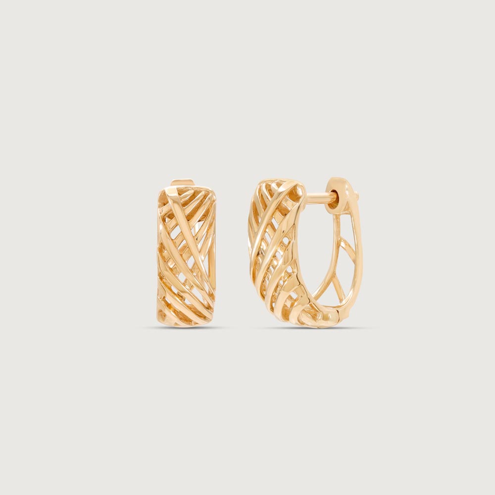 Timeless Twirl Gold Hoop Earrings,,hi-res thumbnail 4