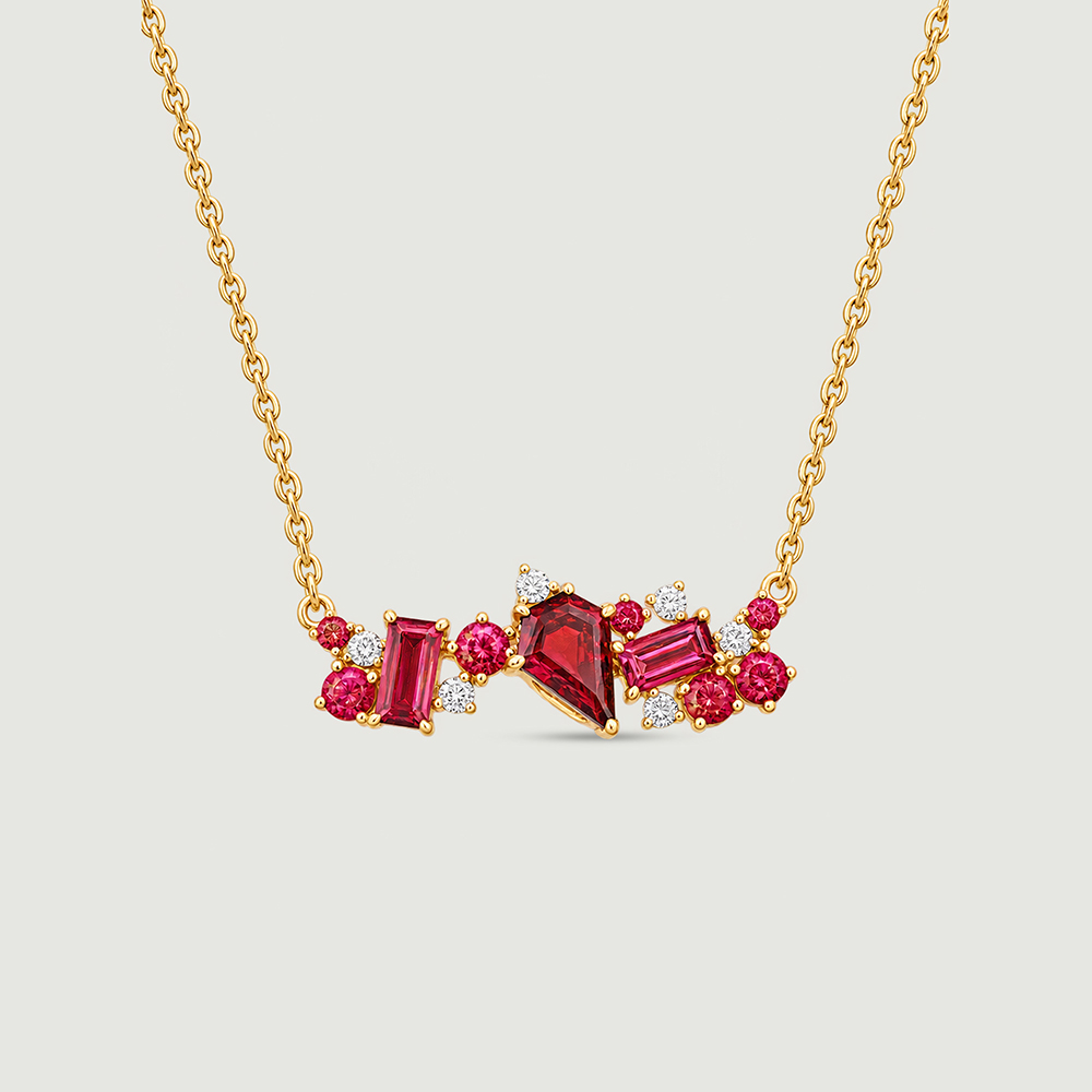 Radiant Rhythmic Pink Garnet Necklace,,hi-res thumbnail 4