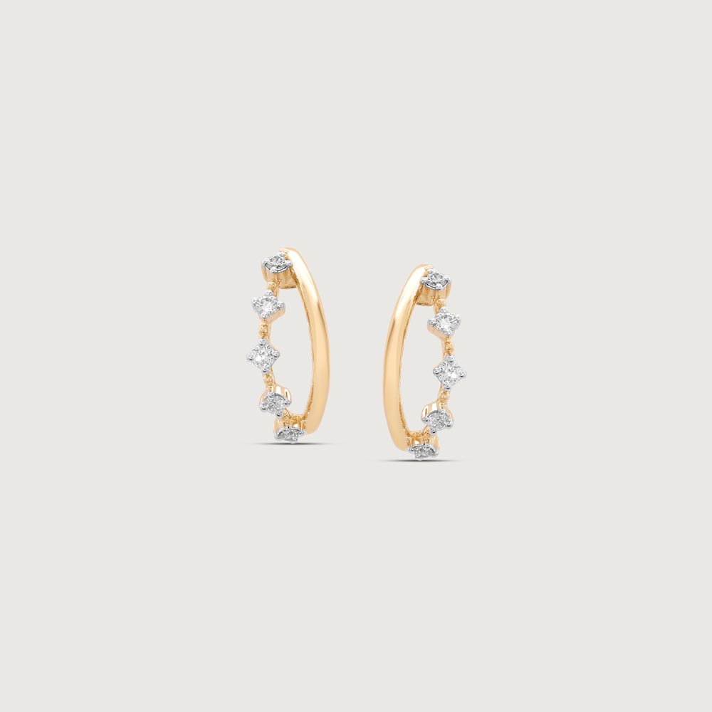 Effortless Spark Diamond Hoop Earrings,,hi-res thumbnail 3