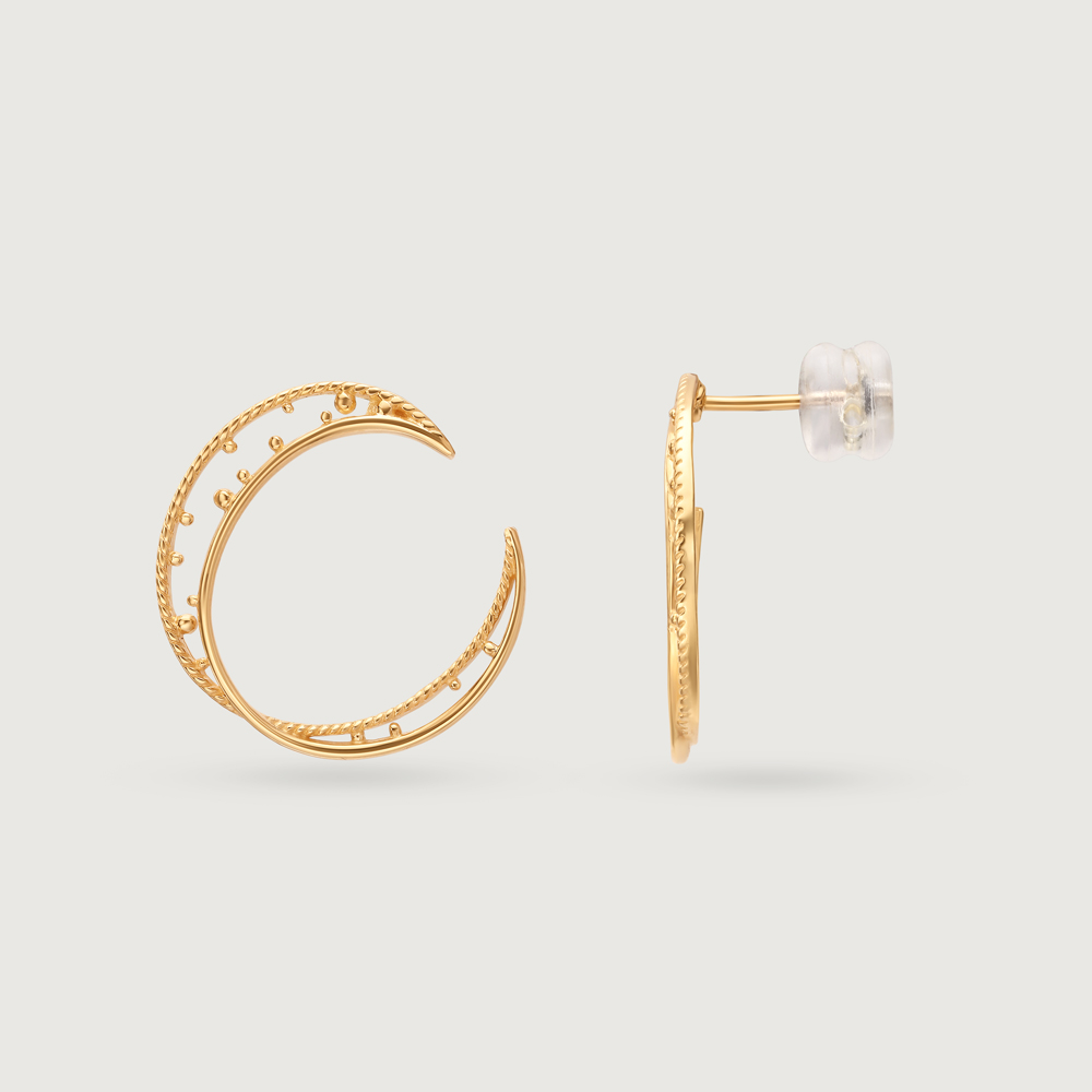 Universe Swirls 14Kt Hoop Earring,,hi-res thumbnail 5