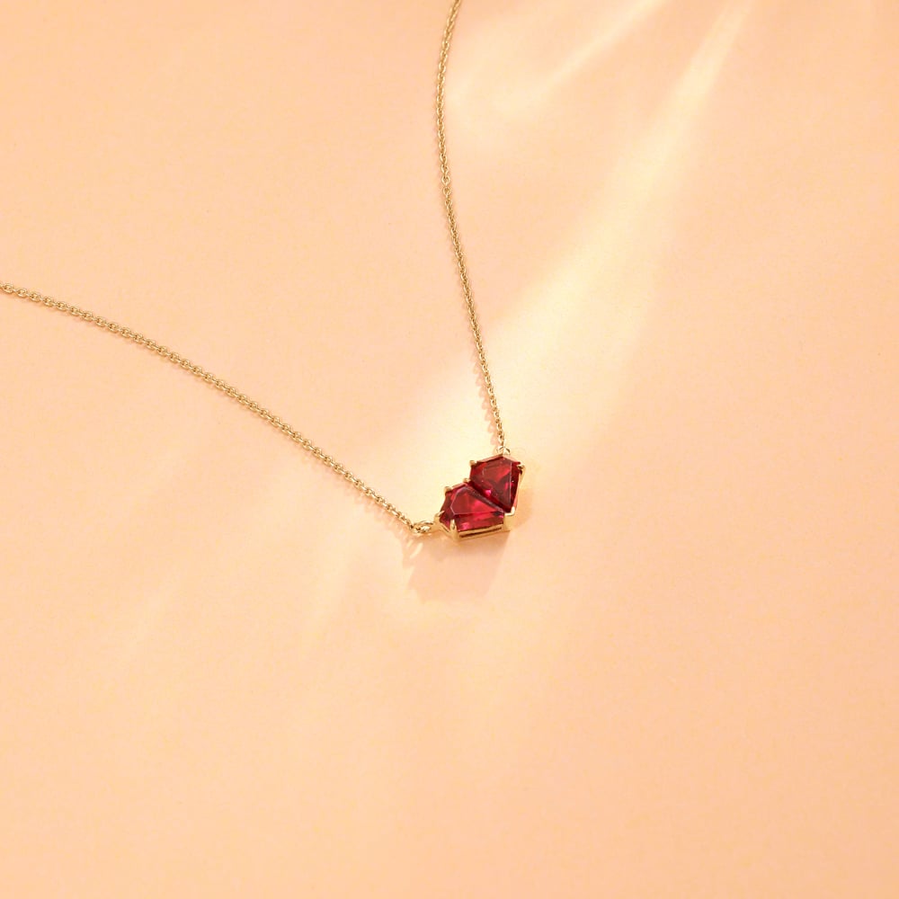 Playful Faceted Pink Garnet Necklace