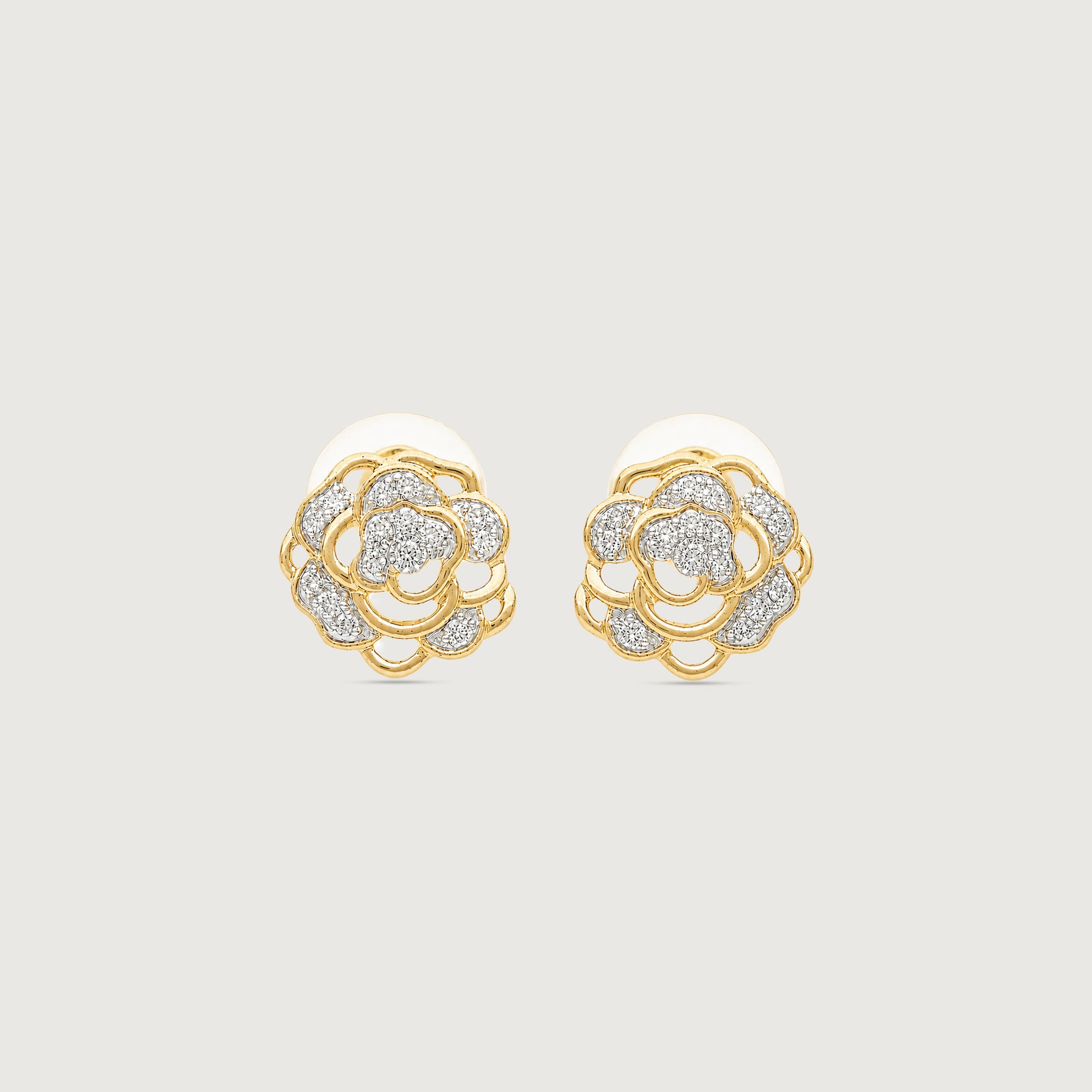 Layered Bloom Diamond Earrings