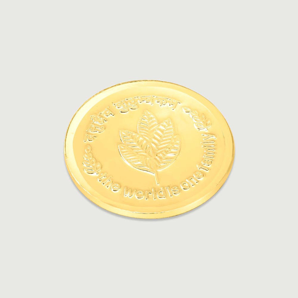 1 GM 24 Karat Traditional Mango Leaf Gold Coin,,hi-res thumbnail 5