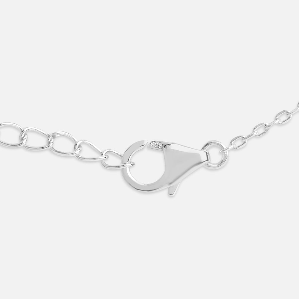 Polished Petite Single Silver Anklet,,hi-res thumbnail 4