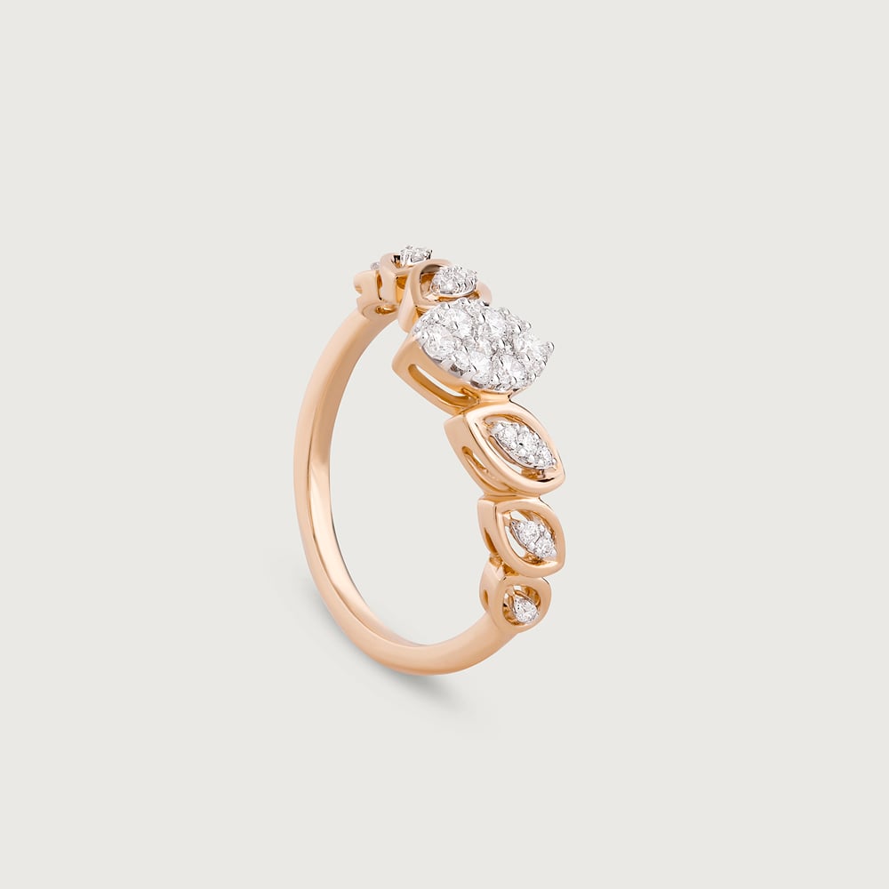 Floral Love Gold & Diamond Ring,,hi-res thumbnail 3