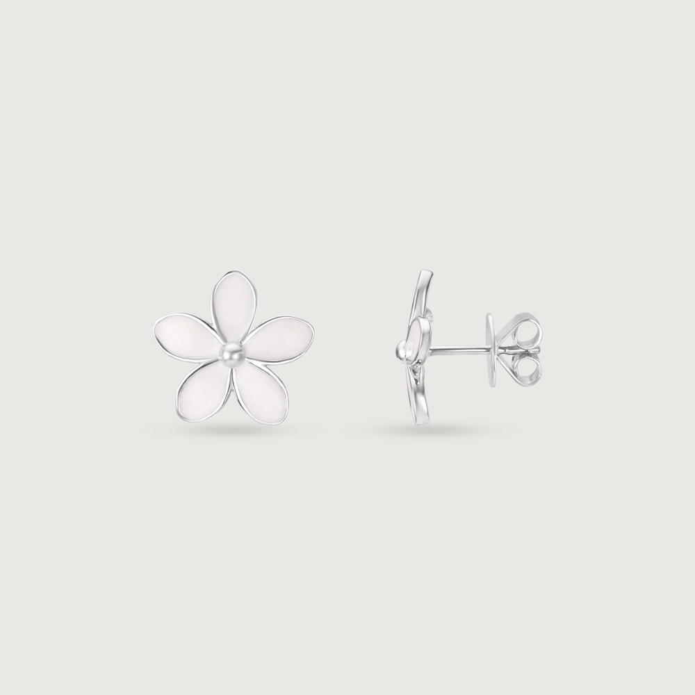 Floral Muse Silver Stud Earrings,,hi-res thumbnail 4