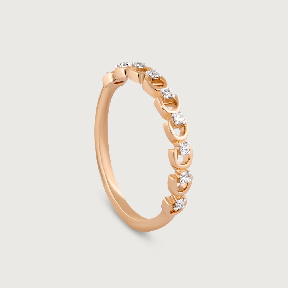 Shimmering Loop Gold & Diamond Ring,,hi-res thumbnail 4