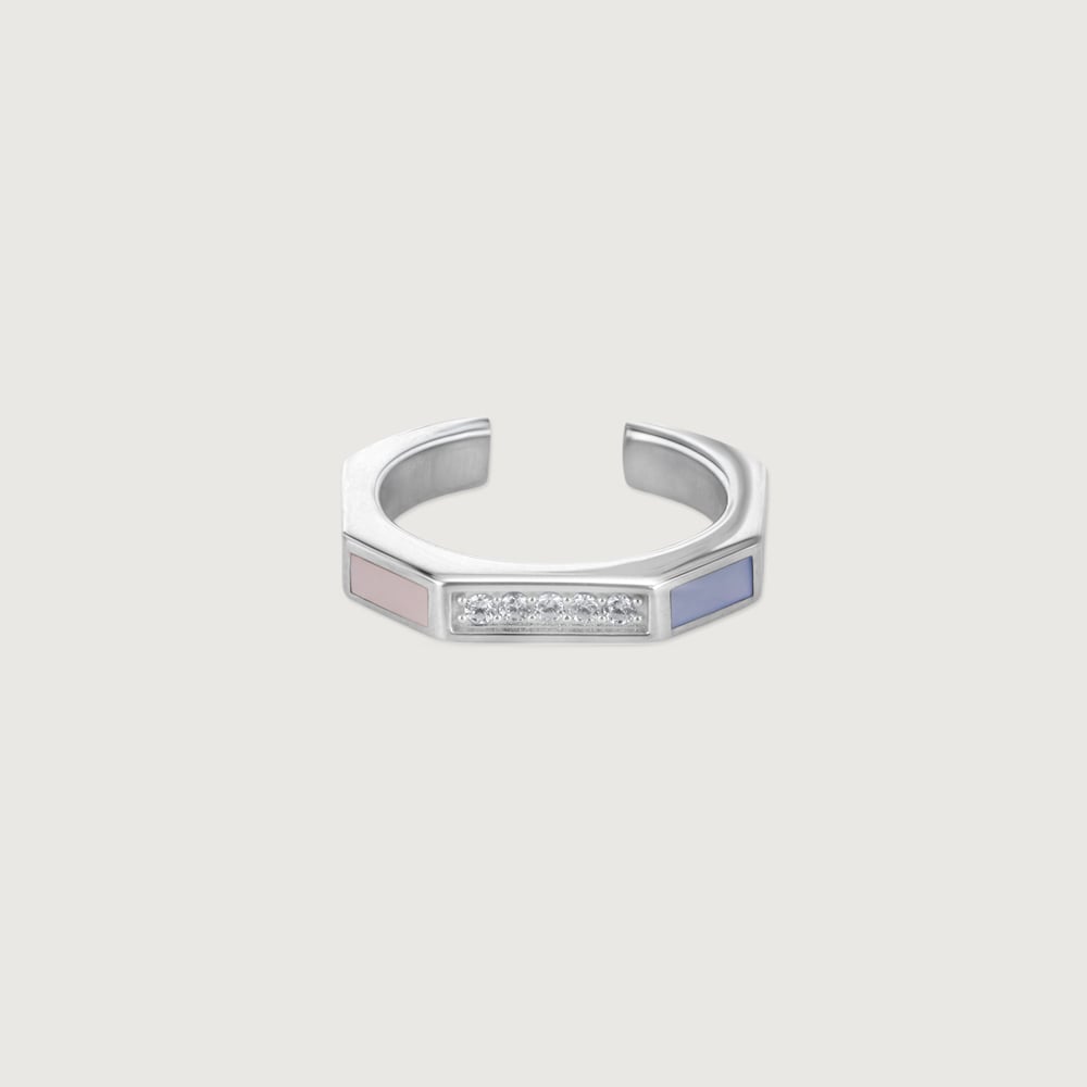 Pastel Sparkle Silver Toe Ring,,hi-res thumbnail 3