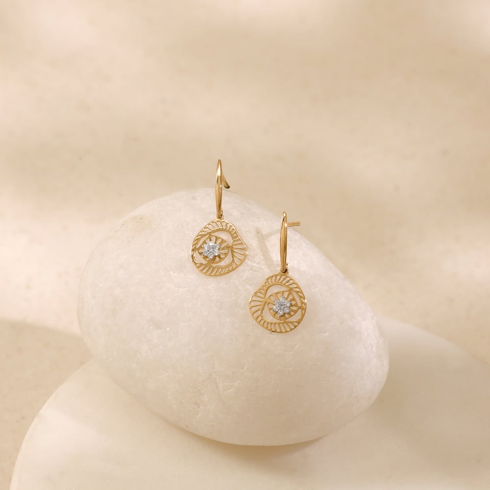 Flowing Aura Diamond Drop Earrings
