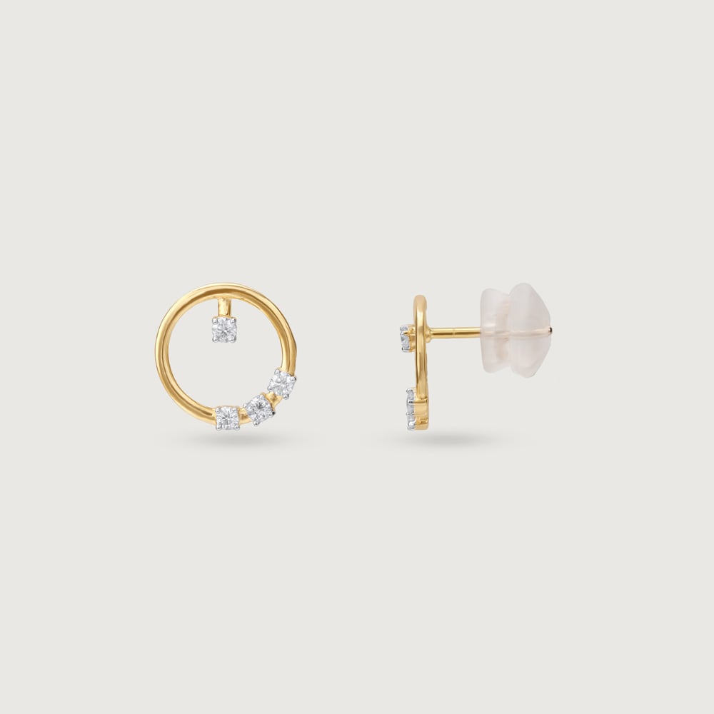 Twinkling Loop Diamond Earrings,,hi-res thumbnail 4