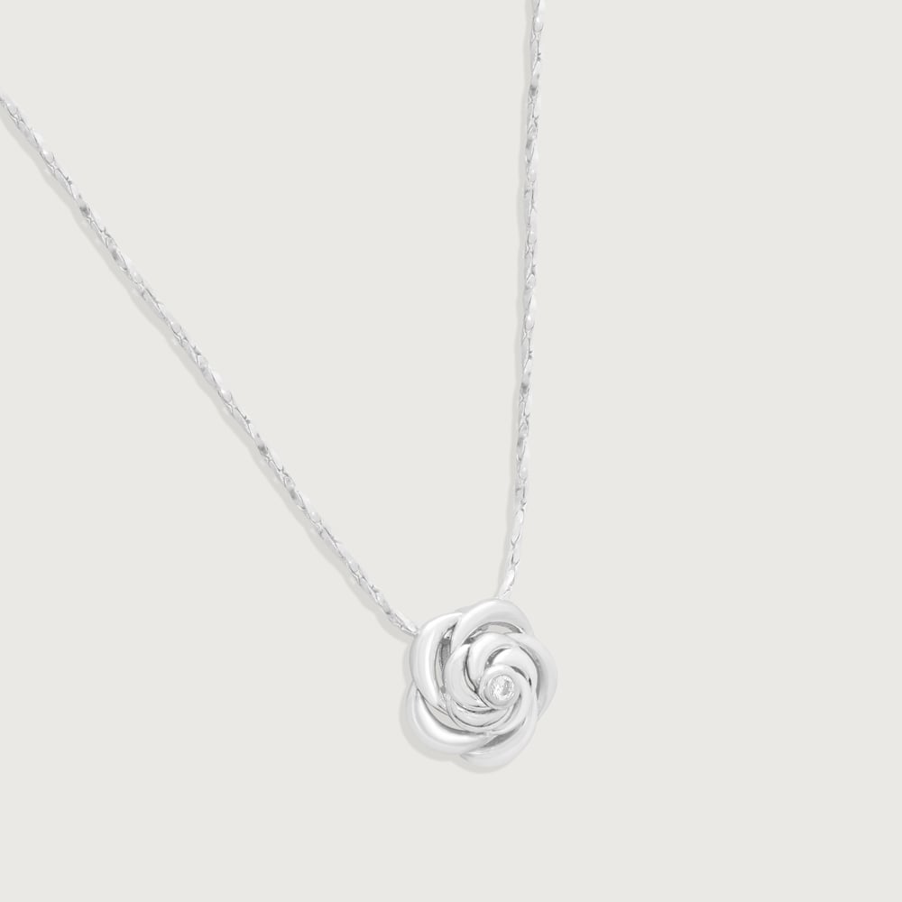 Rosette Glow Silver Pendant,,hi-res thumbnail 4