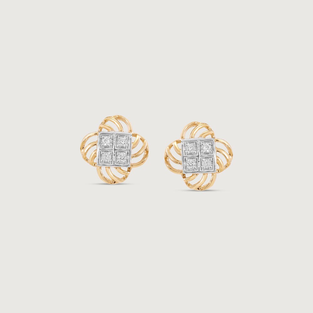 Twirling Grace Diamond Stud Earrings,,hi-res thumbnail 3