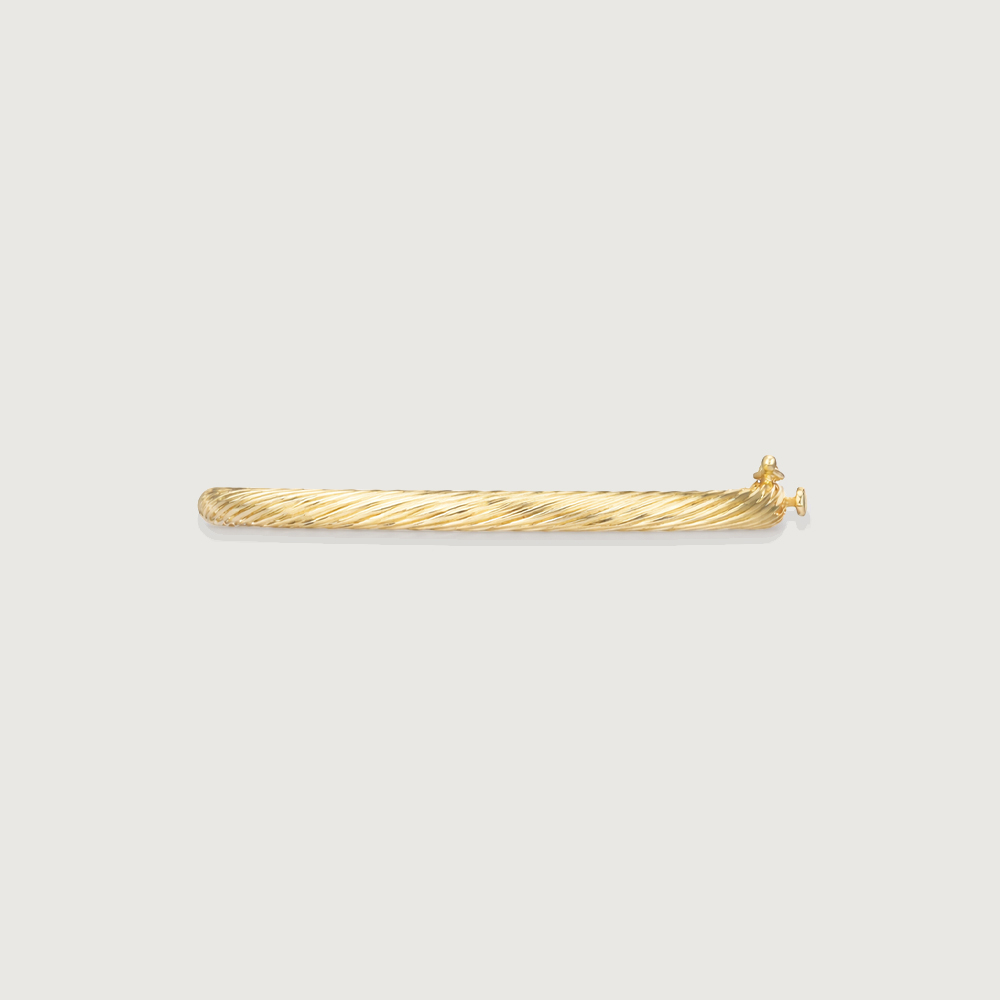 Sleek Textured Gold Bangle,,hi-res thumbnail 3