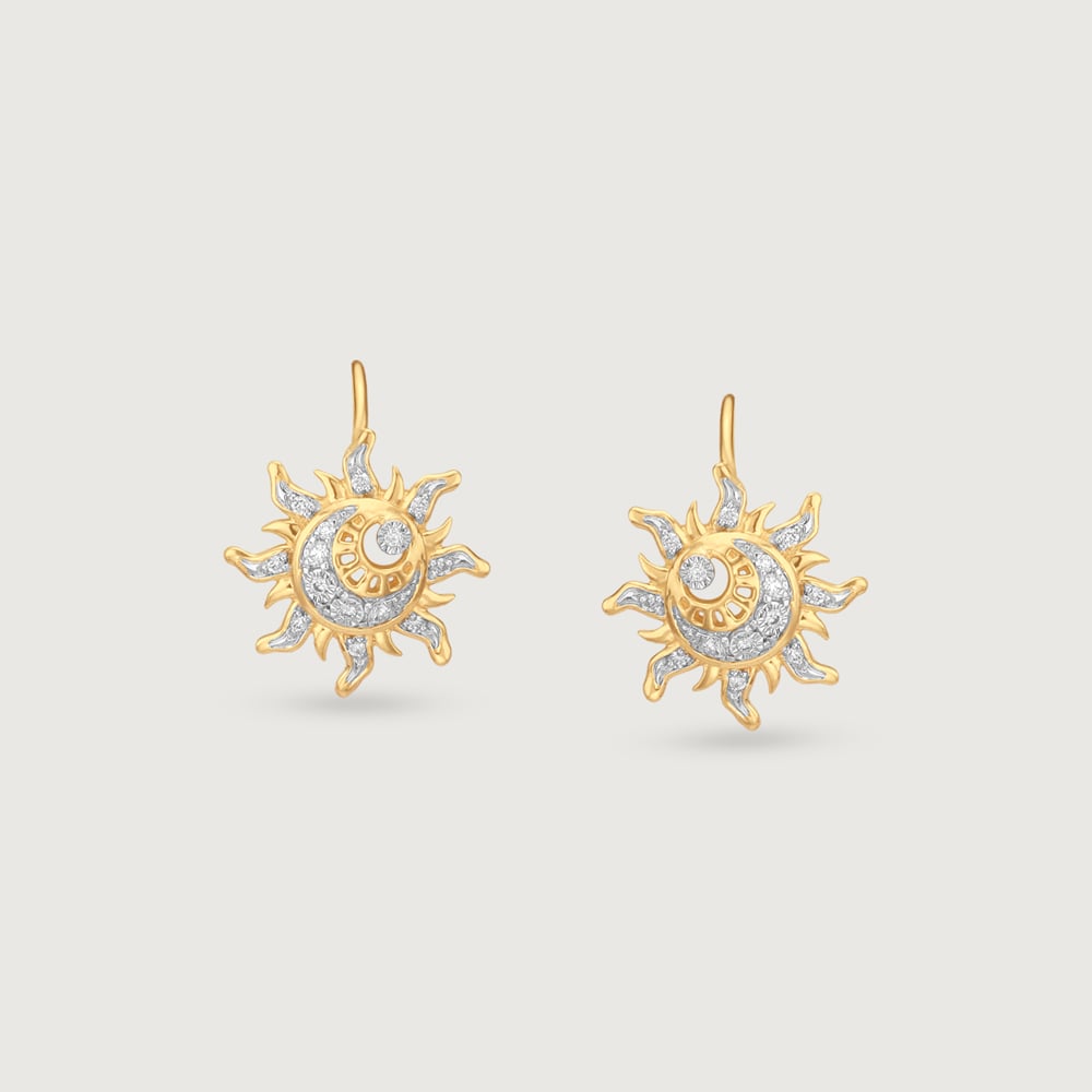 Solar Radiance Diamond Hoop Earrings,,hi-res thumbnail 5