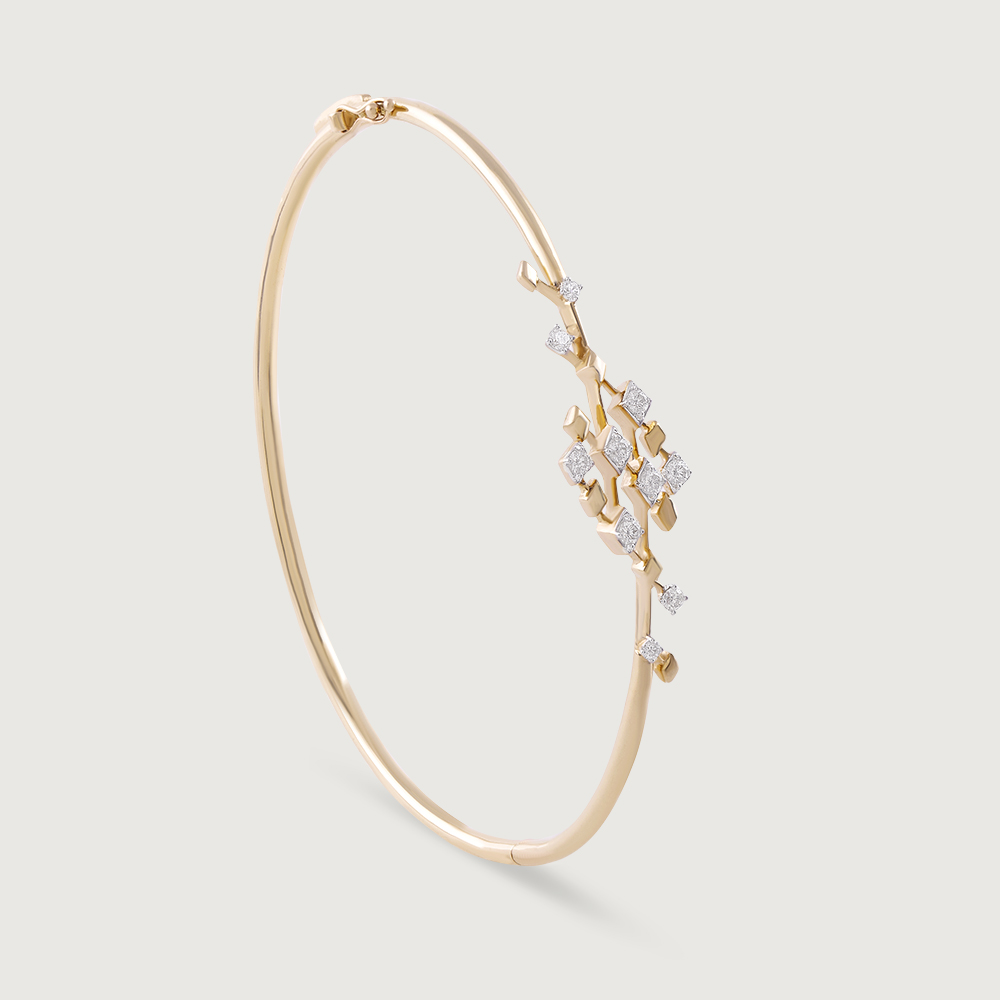 Electric Dance Gold & Diamond Bangle,,hi-res thumbnail 5
