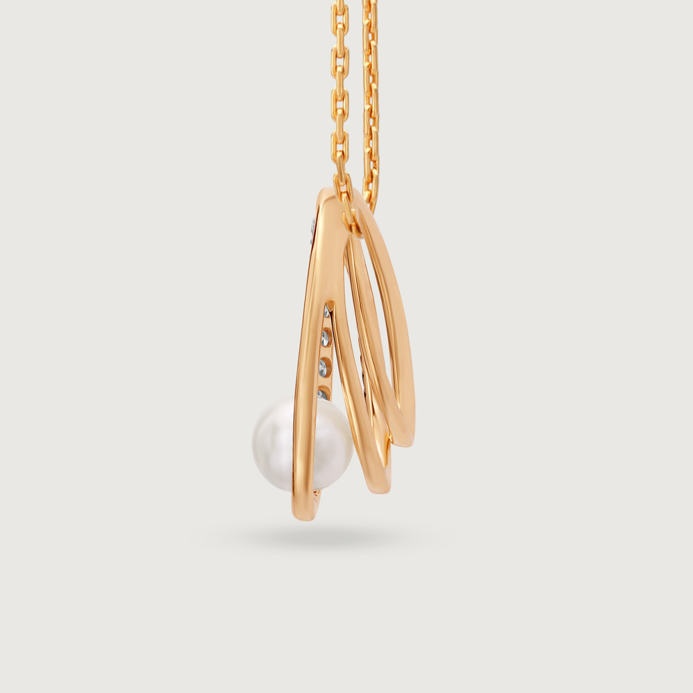 Pretty Cosmic Reverie 14KT Diamond and Pearl Pendant,,hi-res thumbnail 4