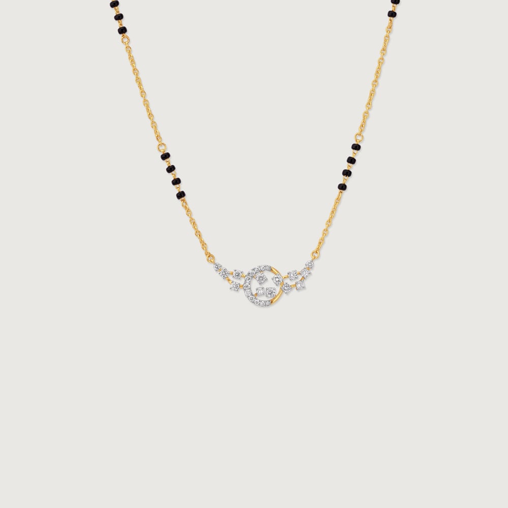 Graceful Flourishing Diamond Mangalsutra,,hi-res thumbnail 3
