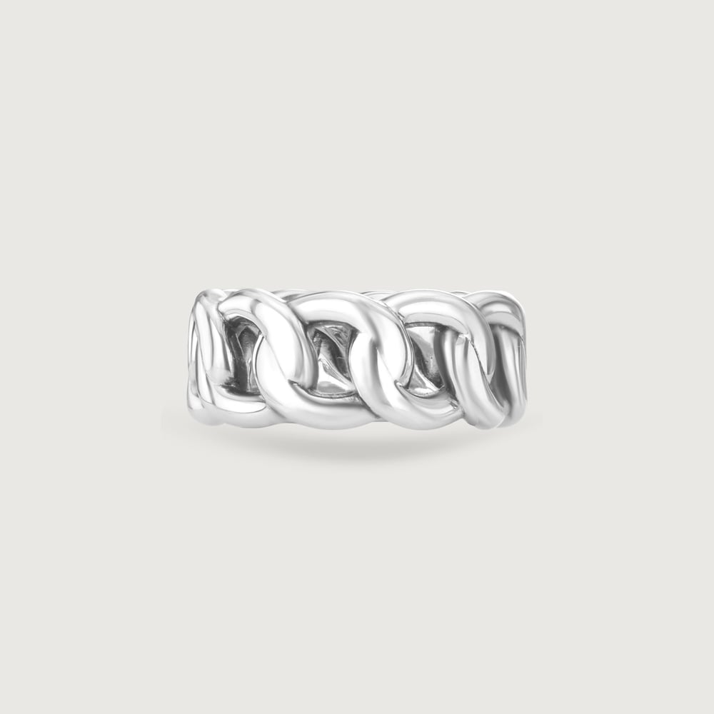 Chain Link Silver Ring,,hi-res thumbnail 4