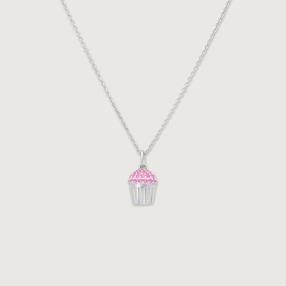Bubbly Cupcake Silver Necklace,,hi-res thumbnail 3