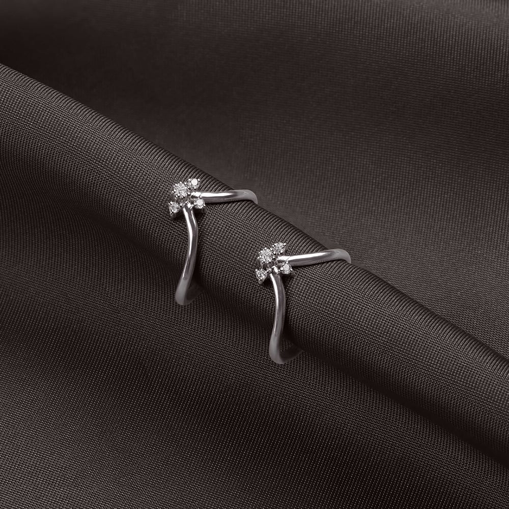 Sparkling Petal Silver Toe Rings