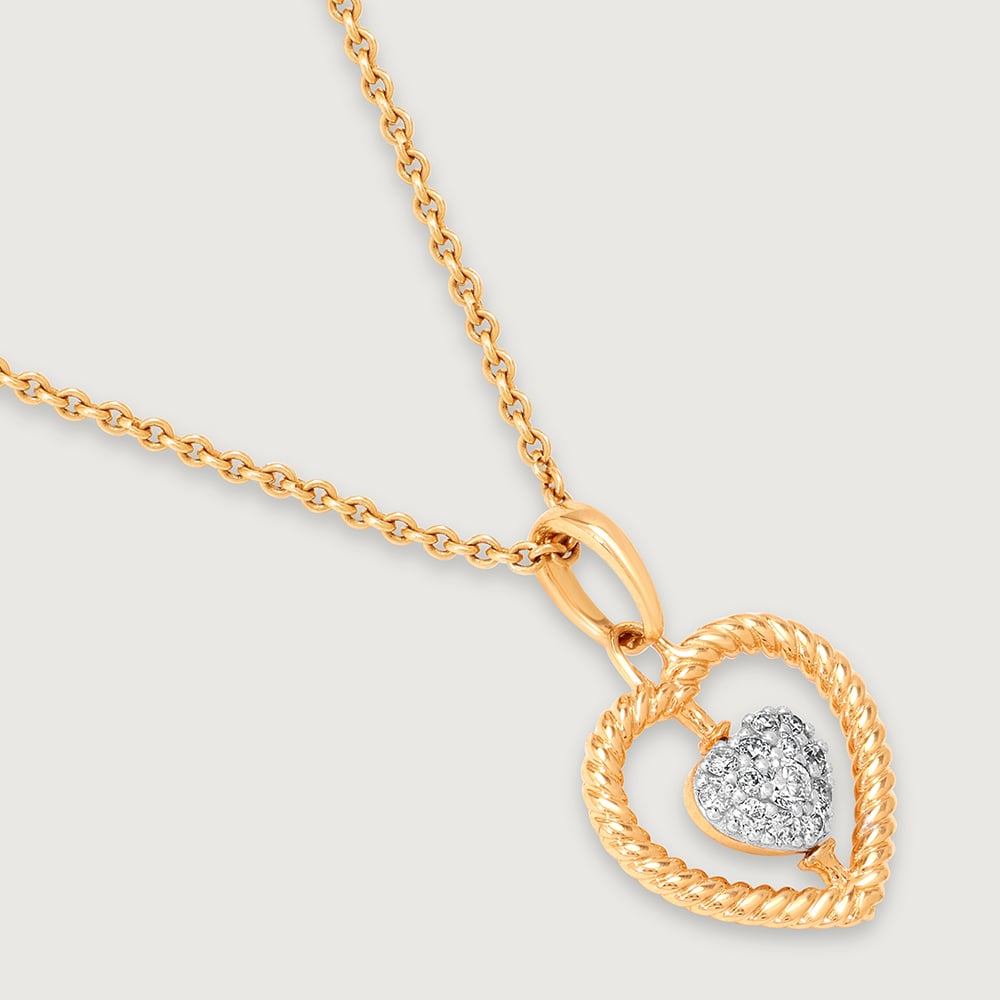 Cupid Edit Dancing Hearts 14KT Gold & Diamond Pendant,,hi-res thumbnail 4