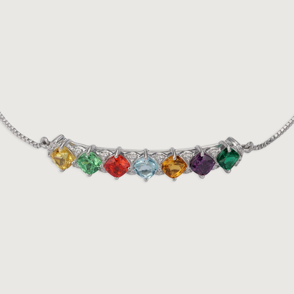 Rainbow Sparkle Multi-Coloured Silver Bracelet,,hi-res thumbnail 3