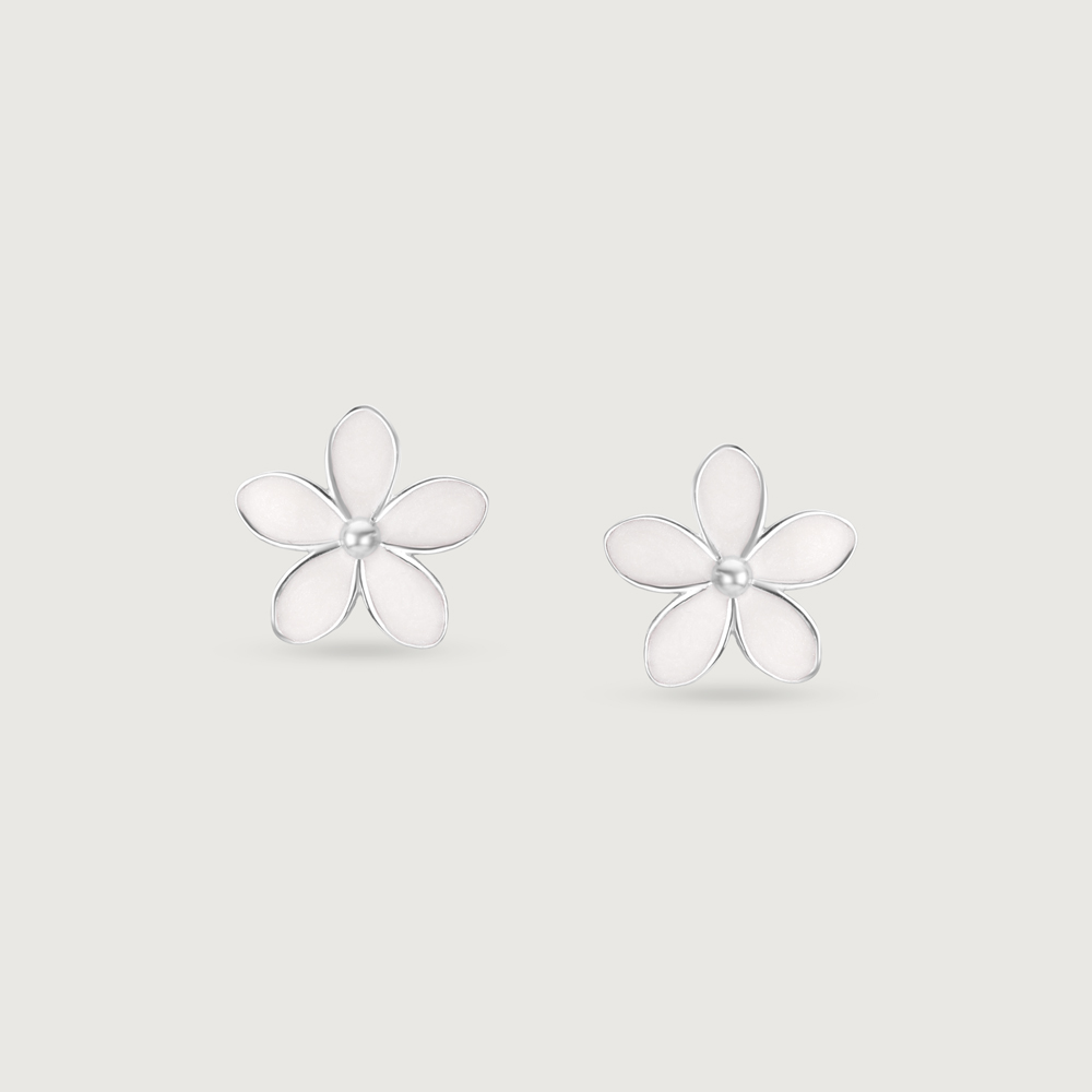 Floral Muse Silver Stud Earrings,,hi-res thumbnail 3