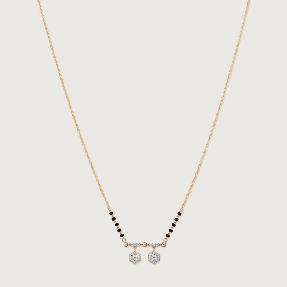 Chic Geometric Diamond Mangalsutra,,hi-res thumbnail 4