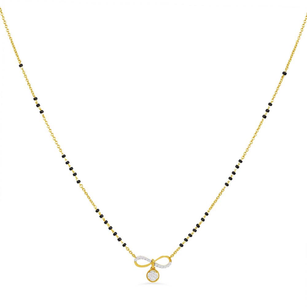 14KT Yellow Gold  and Diamond Mangalsutra to Surprise Your Wife