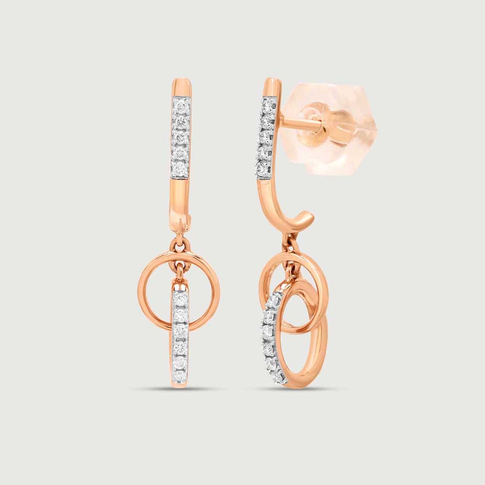 Looped Spark Diamond Drop Earrings,,hi-res thumbnail 4