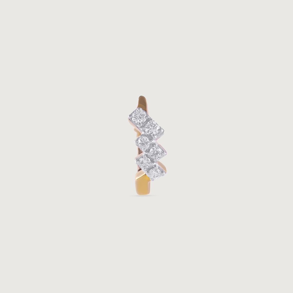 Lippan Glamour Gold & Diamond Nose Pin,,hi-res thumbnail 2