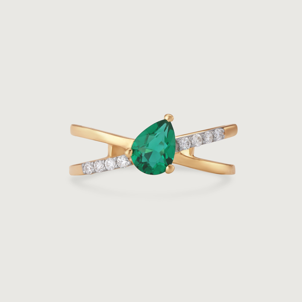 Verdant Radiance 14KT Gold & Diamond Ring,,hi-res thumbnail 3