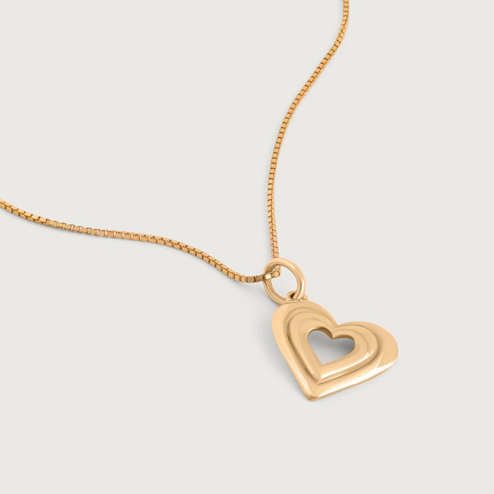 Bold Heart Gold Pendant,,hi-res thumbnail 4