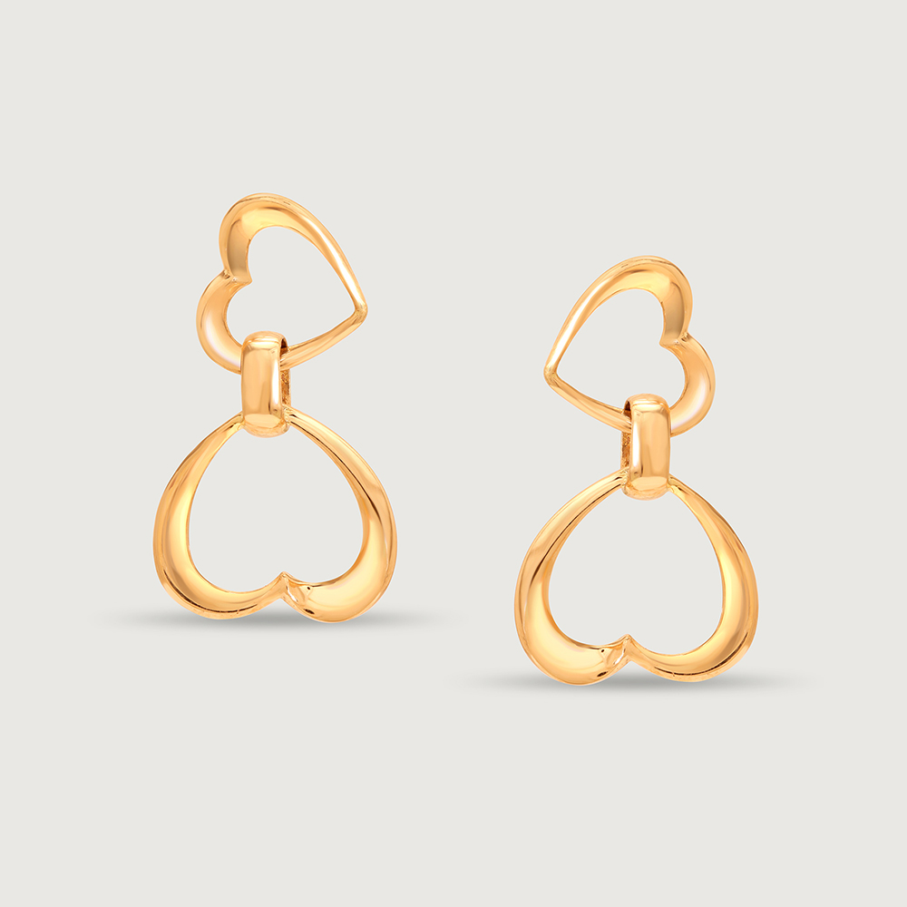 Cupid Edit Dangling Heart 14KT Gold Drop Earrings,,hi-res thumbnail 3