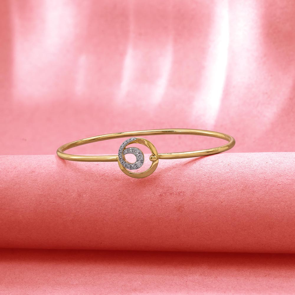 Buy Chic Loop Diamond Bangle Online Mia by Tanishq